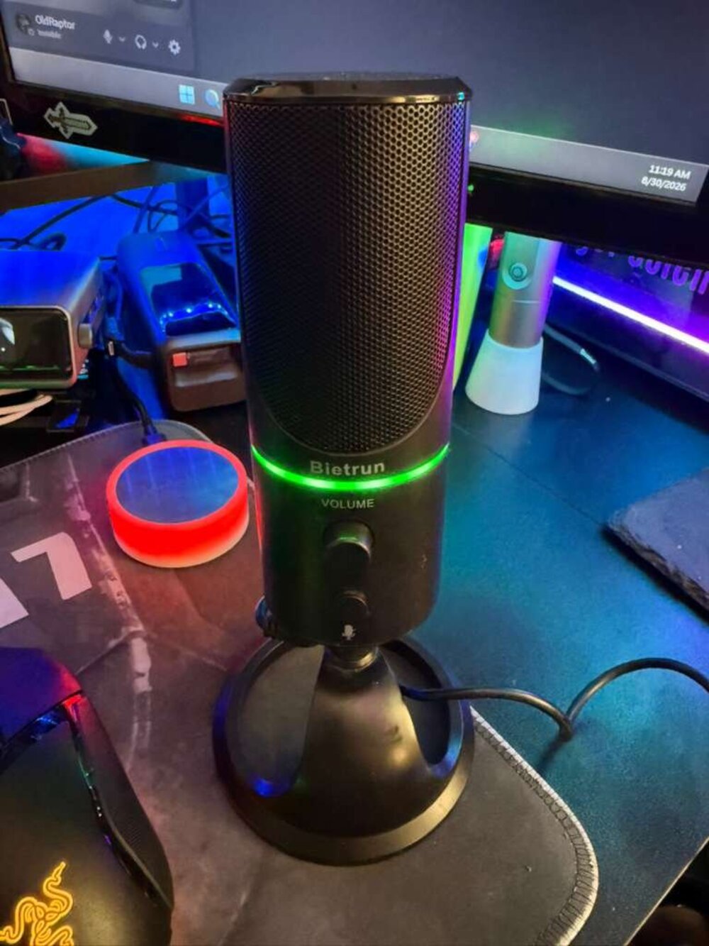 Bietrun USB Condenser Gaming Streaming Microphone w/ Stand